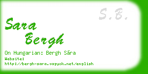 sara bergh business card